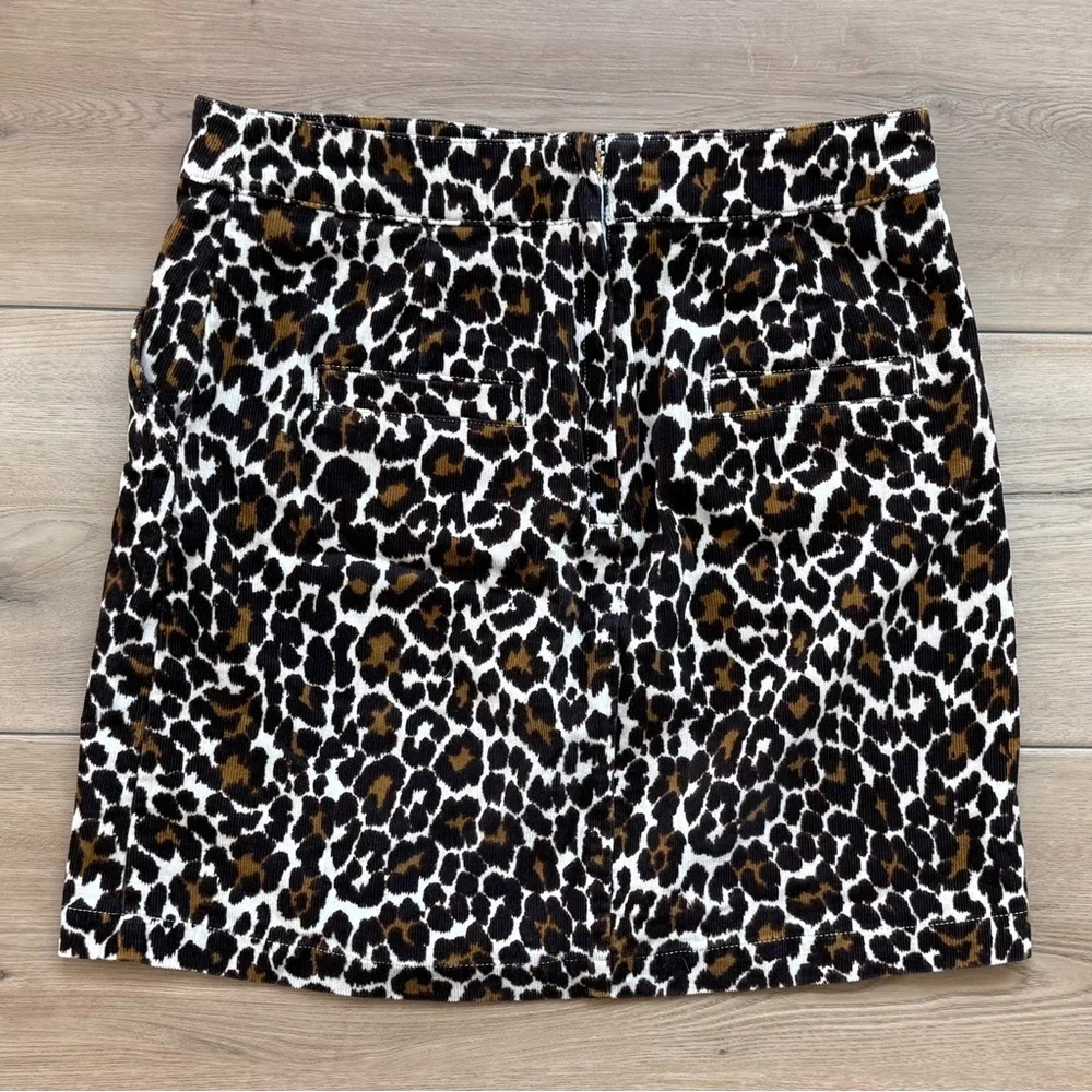 J. Crew Corduroy Cheetah Print Skirt Size 6